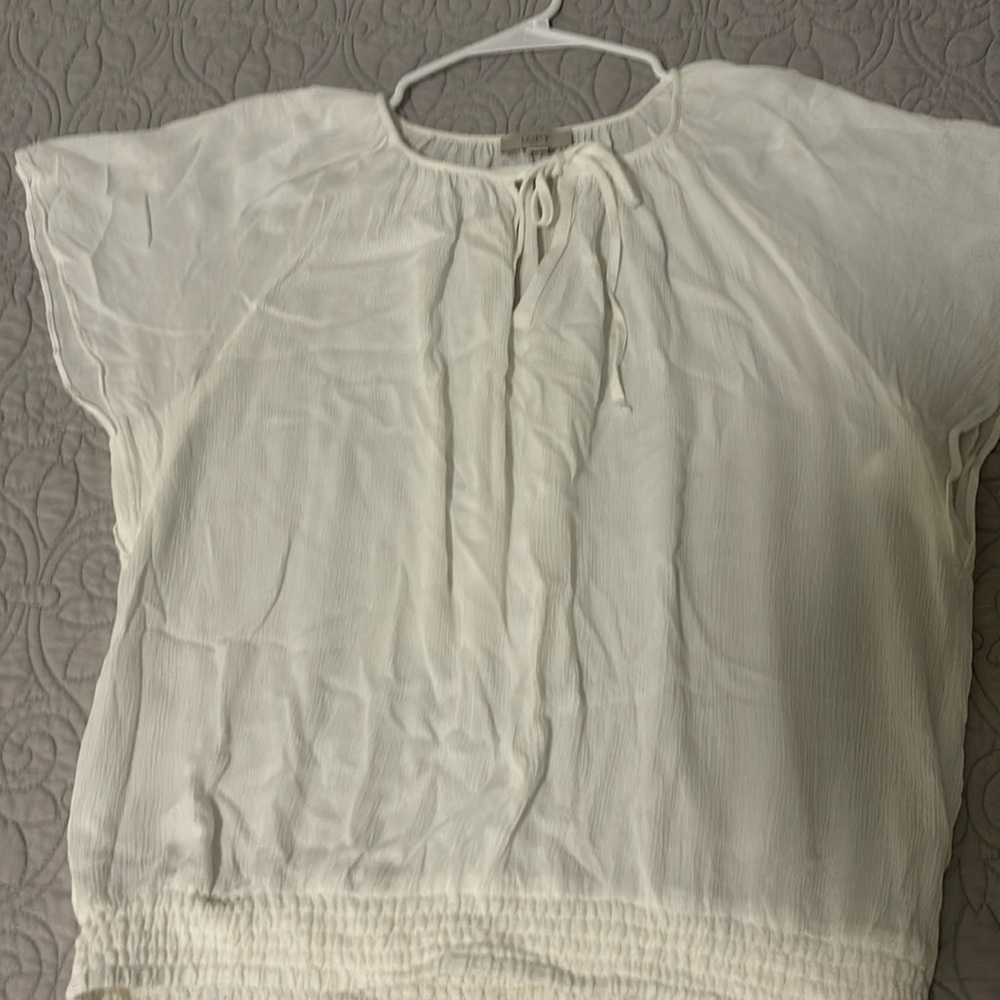Loft Gauze blouse.  Flouncy sleeves.  Summer. XL